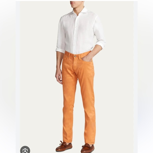 Ralph Lauren Purple Label Five-Pocket Slim-Fit Jeans orange Size 38 NEW $590